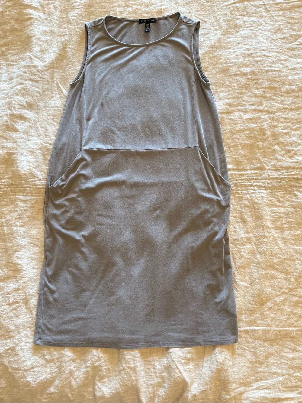 Eileen Fisher Light Gray Crewneck Top